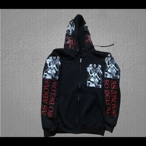Baphomet hoodie SMALL Size full zip solve et coagula
